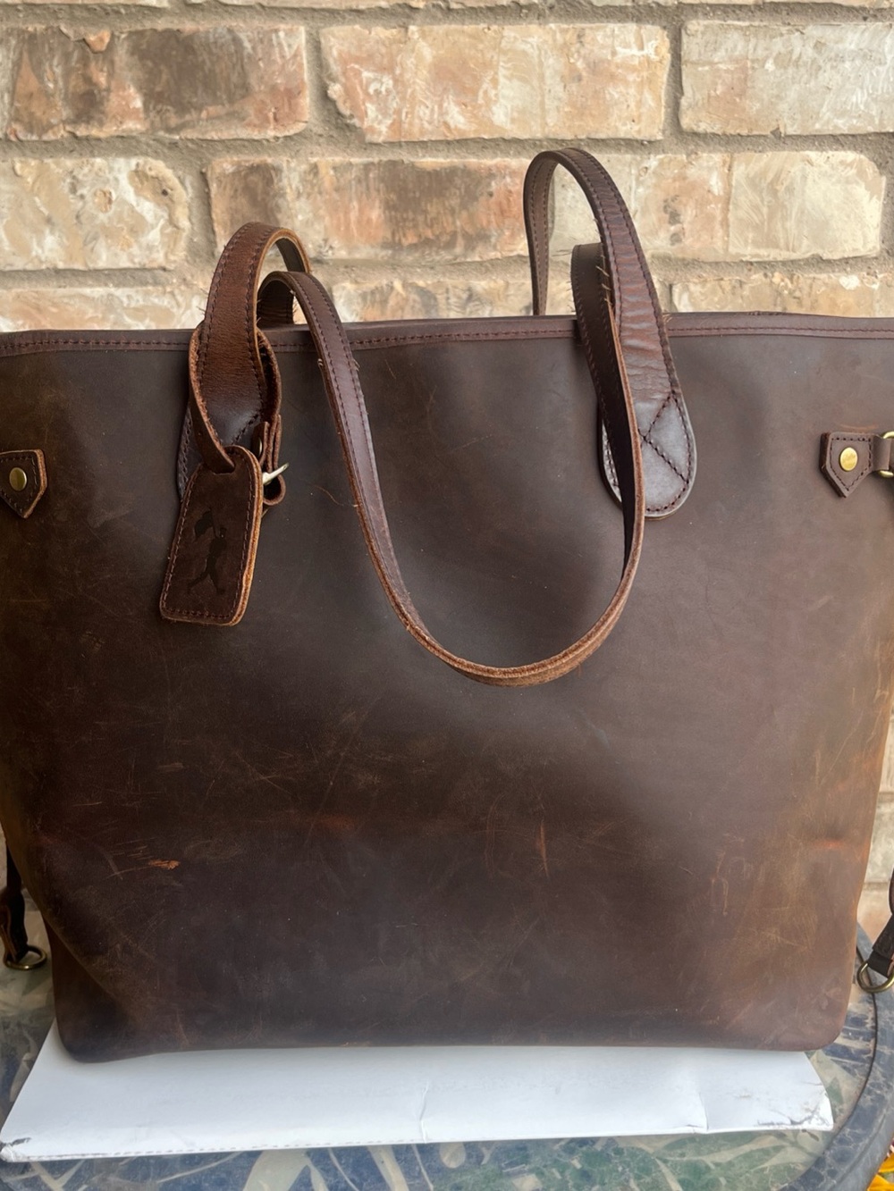 Rare Baseballism Leather Tote Bag